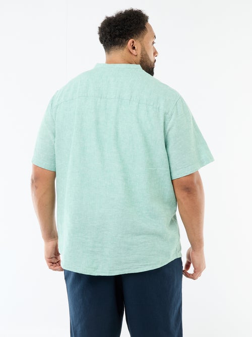 Camicia in misto lino a maniche corte - Kiabi