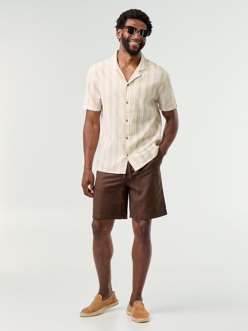 Camicia in misto lino a righe - Kiabi Camicia in misto lino a righe - Kiabi