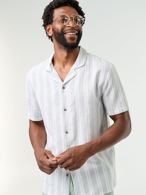 Camicia in misto lino a righe - Kiabi Camicia in misto lino a righe - Kiabi