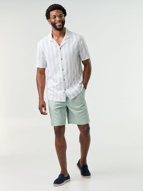 Camicia in misto lino a righe - Kiabi Camicia in misto lino a righe - Kiabi
