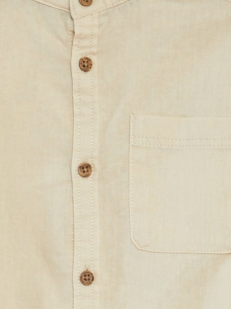 Camicia in misto lino BEIGE - Kiabi