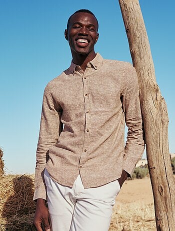 Camicia in misto lino