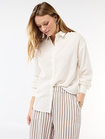 Camicia in lino misto