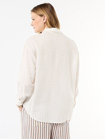 Camicia in lino misto