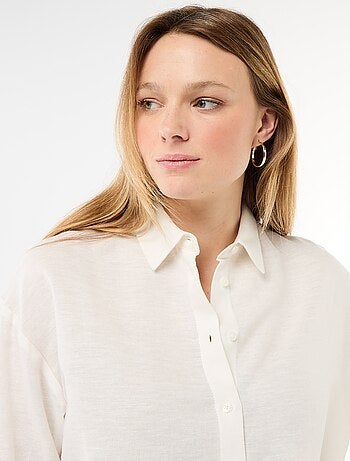 Camicia in lino misto