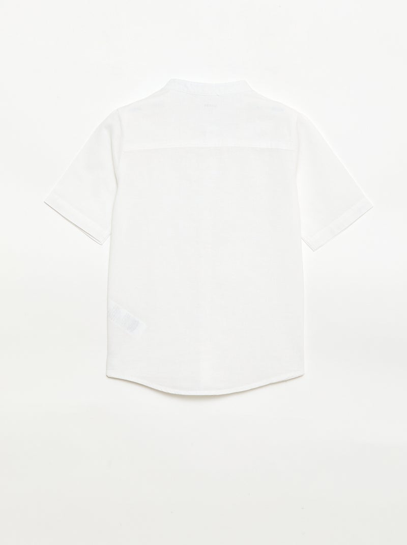 Camicia in misto lino Bianco - Kiabi