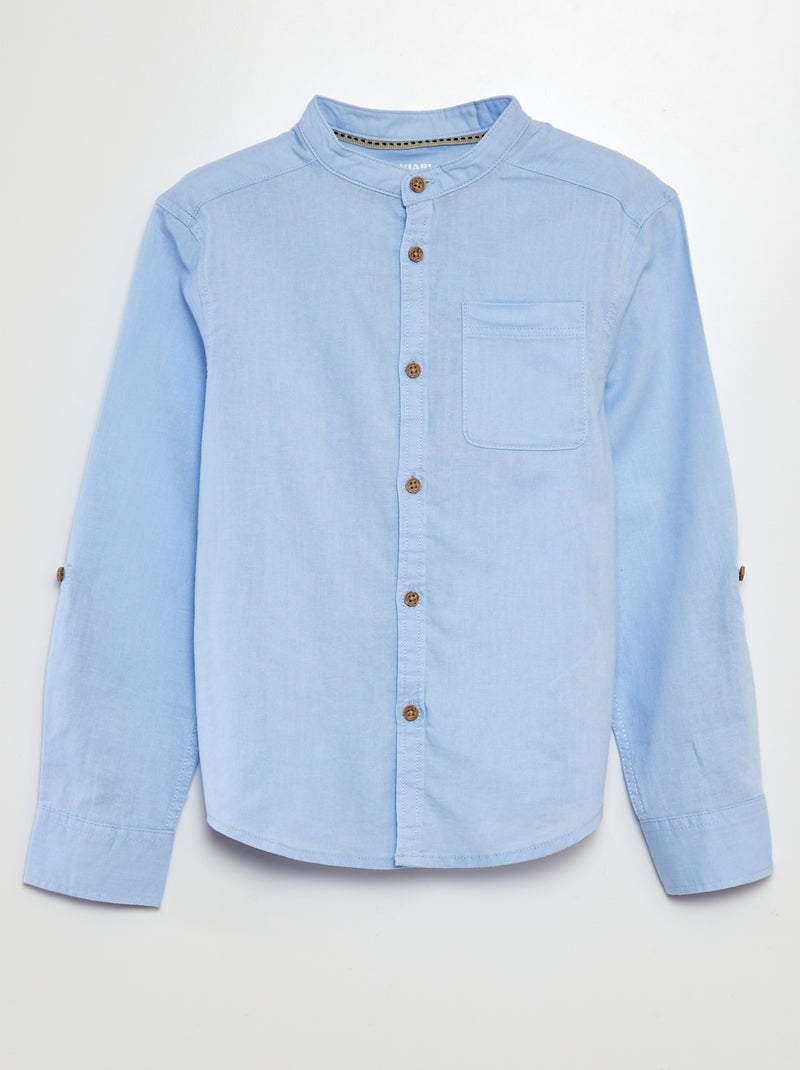 Camicia in misto lino BLU - Kiabi