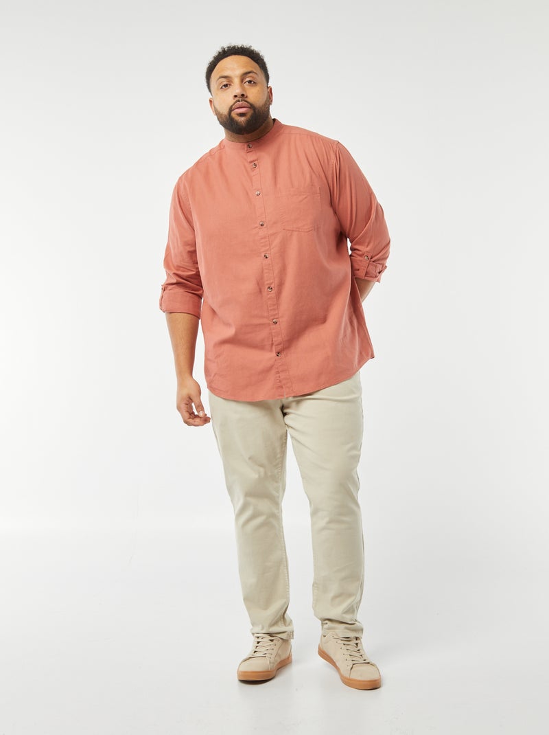 Camicia misto cotone e lino | Uomo Manuel Ritz Verde MANUEL RITZ