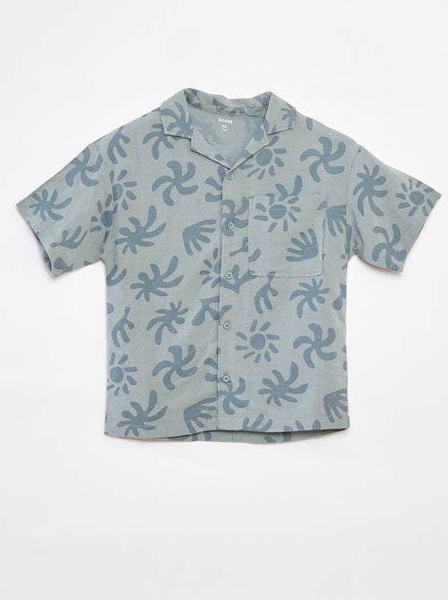 Camicia in misto lino con stampa - Kiabi