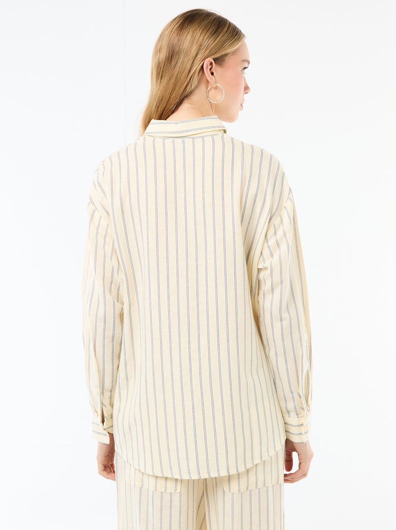 Camicia in misto lino Giallo - Kiabi