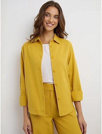 Camicia in misto lino hiccup