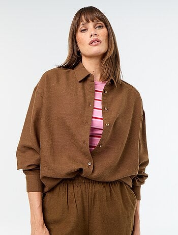 Camicia in lino misto