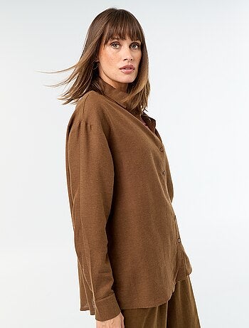 Camicia in lino misto