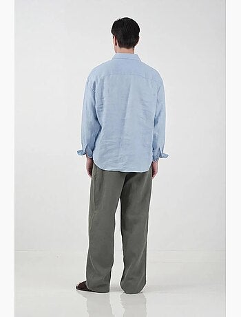 Camicia in misto lino oversize da uomo giesto