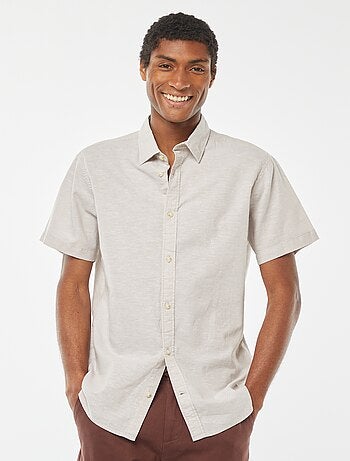 Camicia in misto lino 'Produkt'
