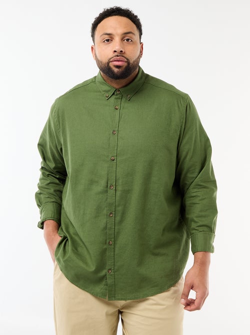 Camicia in misto lino tinta unita - Kiabi