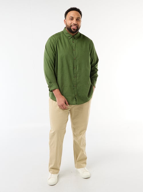 Camicia in misto lino tinta unita - Kiabi