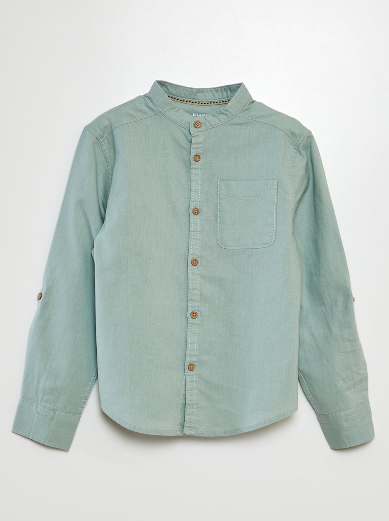 Camicia in misto lino VERDE - Kiabi