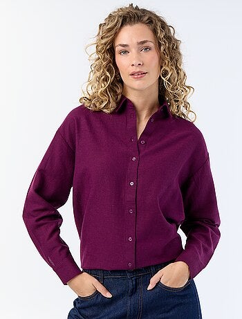 Camicia in lino misto