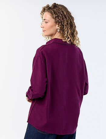 Camicia in lino misto
