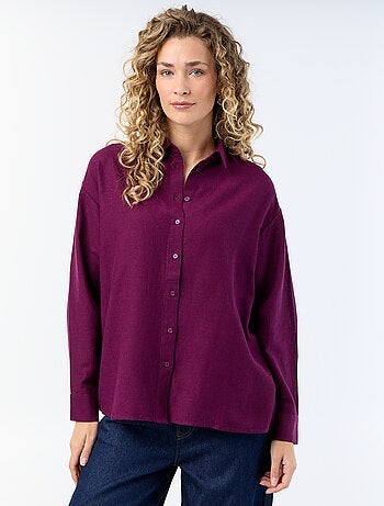 Camicia in lino misto