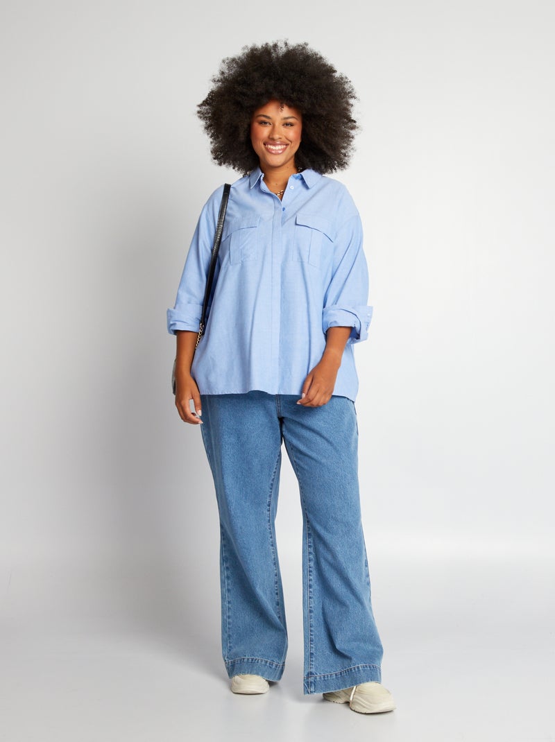 Camicia in oxford BLU - Kiabi