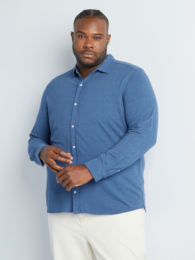Camicia in piqué - BLU - Kiabi