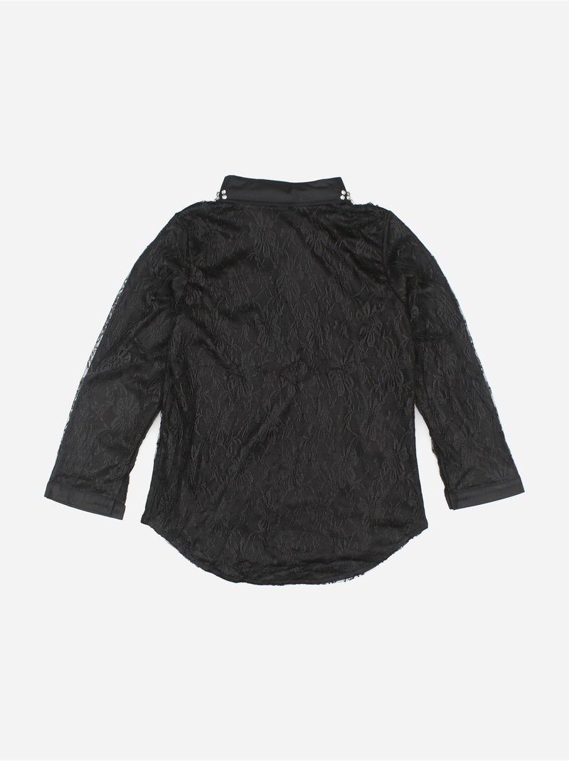 Camicia in pizzo - Kids Star Nero - Kiabi