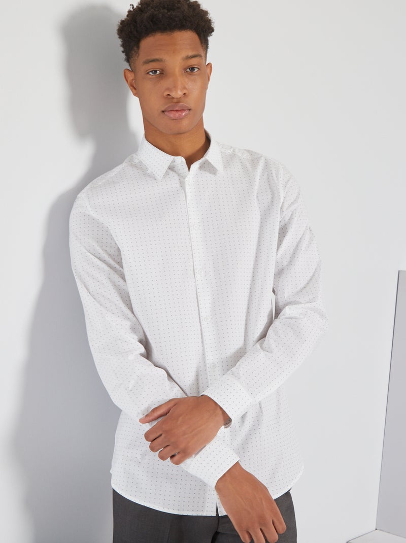 Camicia in popeline +190 cm BIANCO - Kiabi