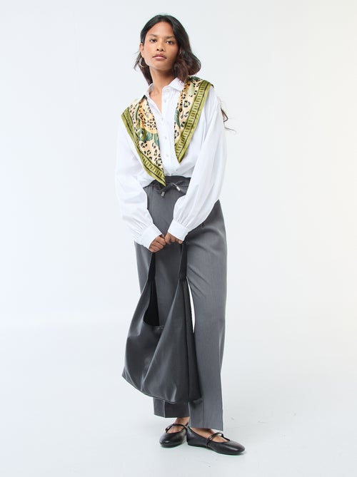 Camicia in popeline a maniche ampie - Kiabi