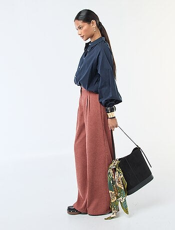 Camicia in popeline a maniche ampie