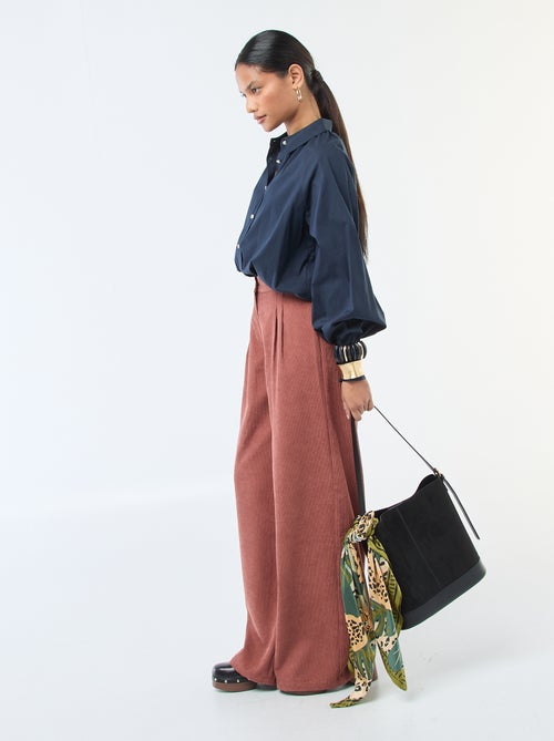 Camicia in popeline a maniche ampie - Kiabi