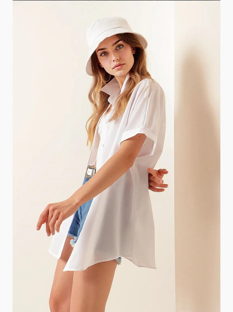 Camicia in popeline a maniche corte bdart Bianco - Kiabi