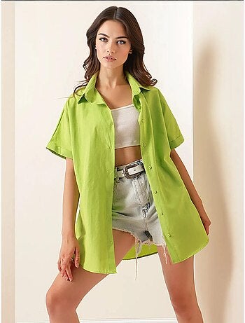 Camicia in popeline a maniche corte bdart