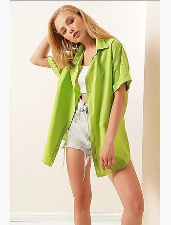 Camicia in popeline a maniche corte bdart