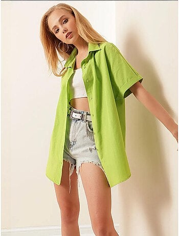 Camicia in popeline a maniche corte bdart
