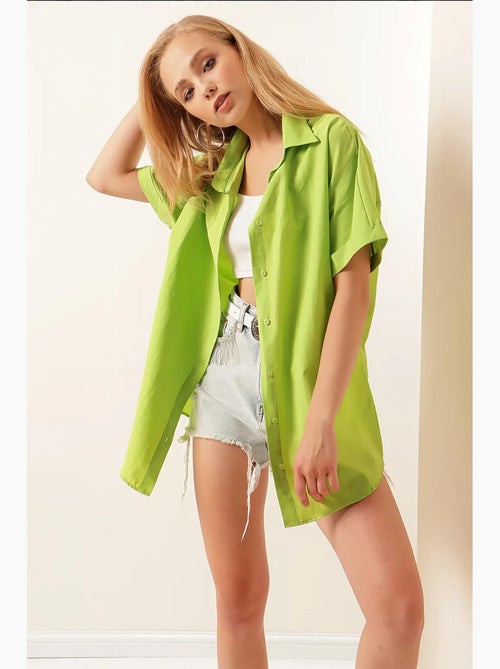 Camicia in popeline a maniche corte bdart - Kiabi Camicia in popeline a maniche corte bdart - Kiabi