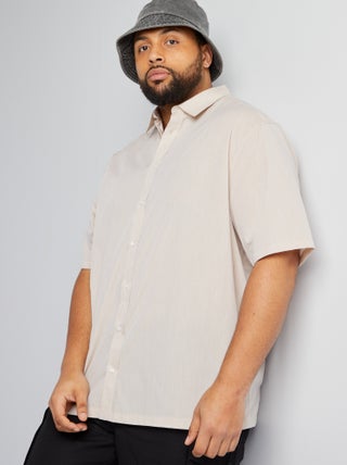 Camicia in popeline a maniche corte