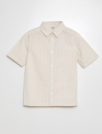 Camicia in popeline a maniche corte