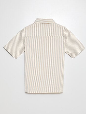 Camicia in popeline a maniche corte