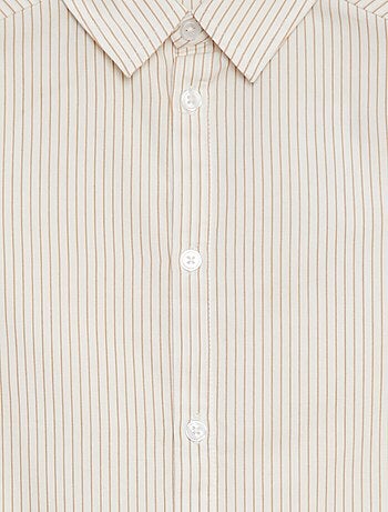 Camicia in popeline a maniche corte