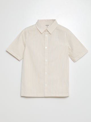 Camicia in popeline a maniche corte
