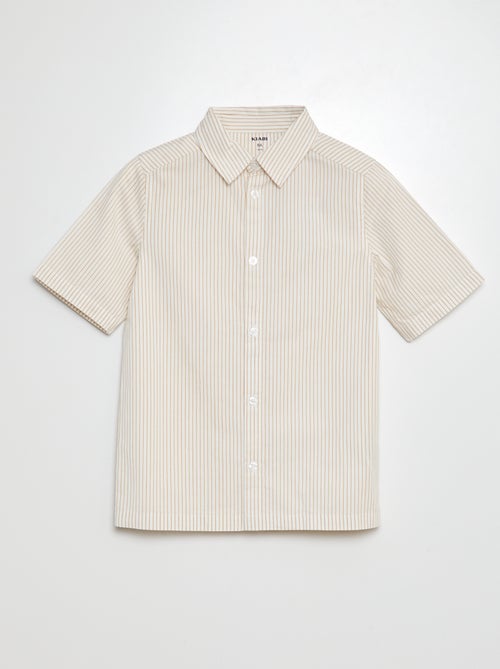 Camicia in popeline a maniche corte - Kiabi