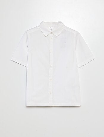 Camicia in popeline a maniche corte