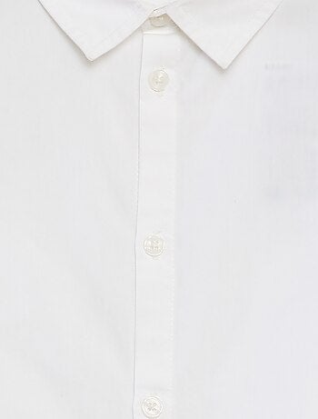 Camicia in popeline a maniche corte