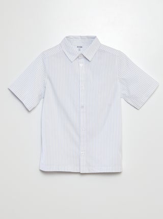 Camicia in popeline a maniche corte