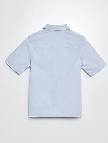 Camicia in popeline a maniche corte