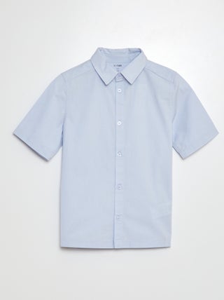 Camicia in popeline a maniche corte