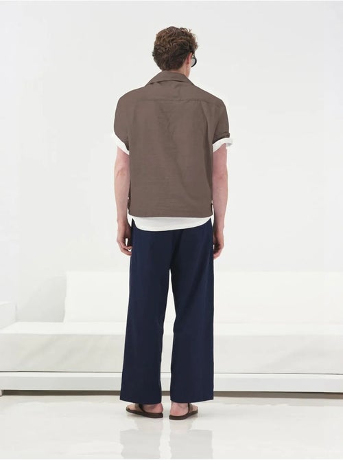 Camicia in popeline a maniche corte dal taglio relaxed giesto - Kiabi Camicia in popeline a maniche corte dal taglio relaxed giesto - Kiabi