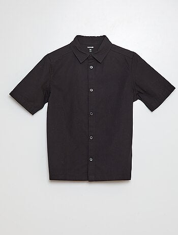 Camicia in popeline a maniche corte